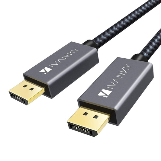 Displayport Cable 10Ft, DP to DP Cable, [4K@60Hz, 2K@165Hz, 2K@144Hz], Gold-Plated Braided High Speed Display Port Cable 144Z 10Ft, Displayport 1.2 Cable for Gaming Monitor, TV, PC, Laptop