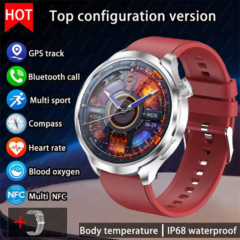 2024 New for HUAWEI Outdoor Sports Smart Watch Men AMOLED Screen NFC GPS Compass Heart Rate Waterproof Bluetooth Call Smartwatch