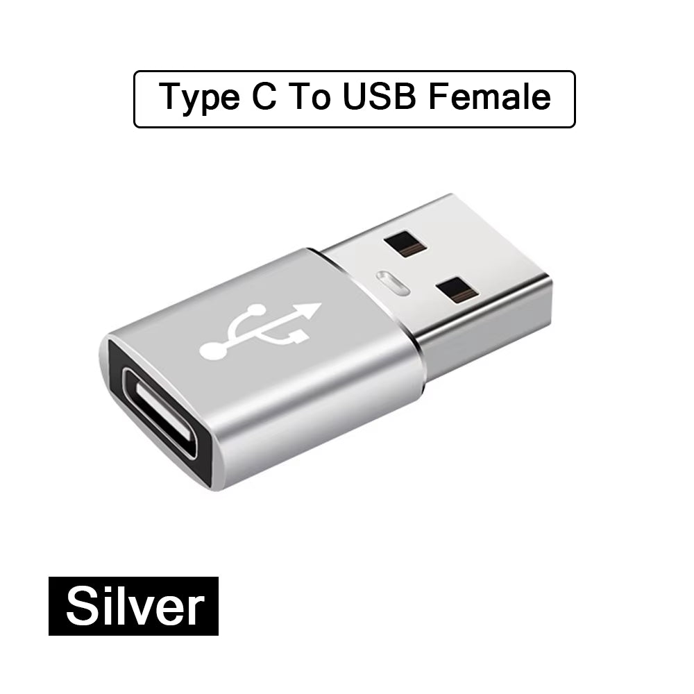 2PCS USB 3.0 to Type C OTG Charger Adapter Connector Type-C to USB Male to Type-C Adapt Converter for PC Macbook Car USB Ipad