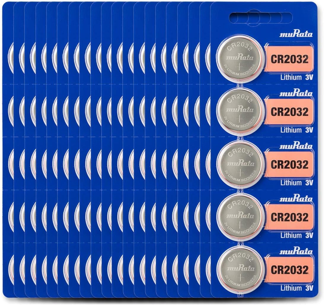 CR2032 Battery DL2032 ECR2032 3V Lithium Coin Cell (100 Batteries)