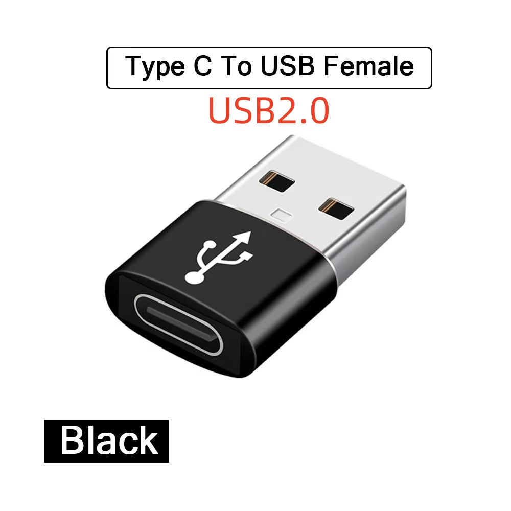 2PCS USB 3.0 to Type C OTG Charger Adapter Connector Type-C to USB Male to Type-C Adapt Converter for PC Macbook Car USB Ipad