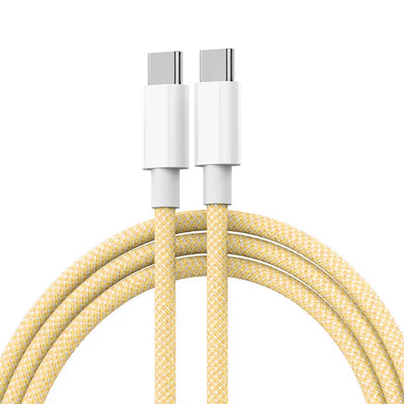 Usb C to Type C Fast Charging PD 60W Mobile Phone Date Cable for Iphone15 Android Samsung Huawei Type C Braided Charger Cable