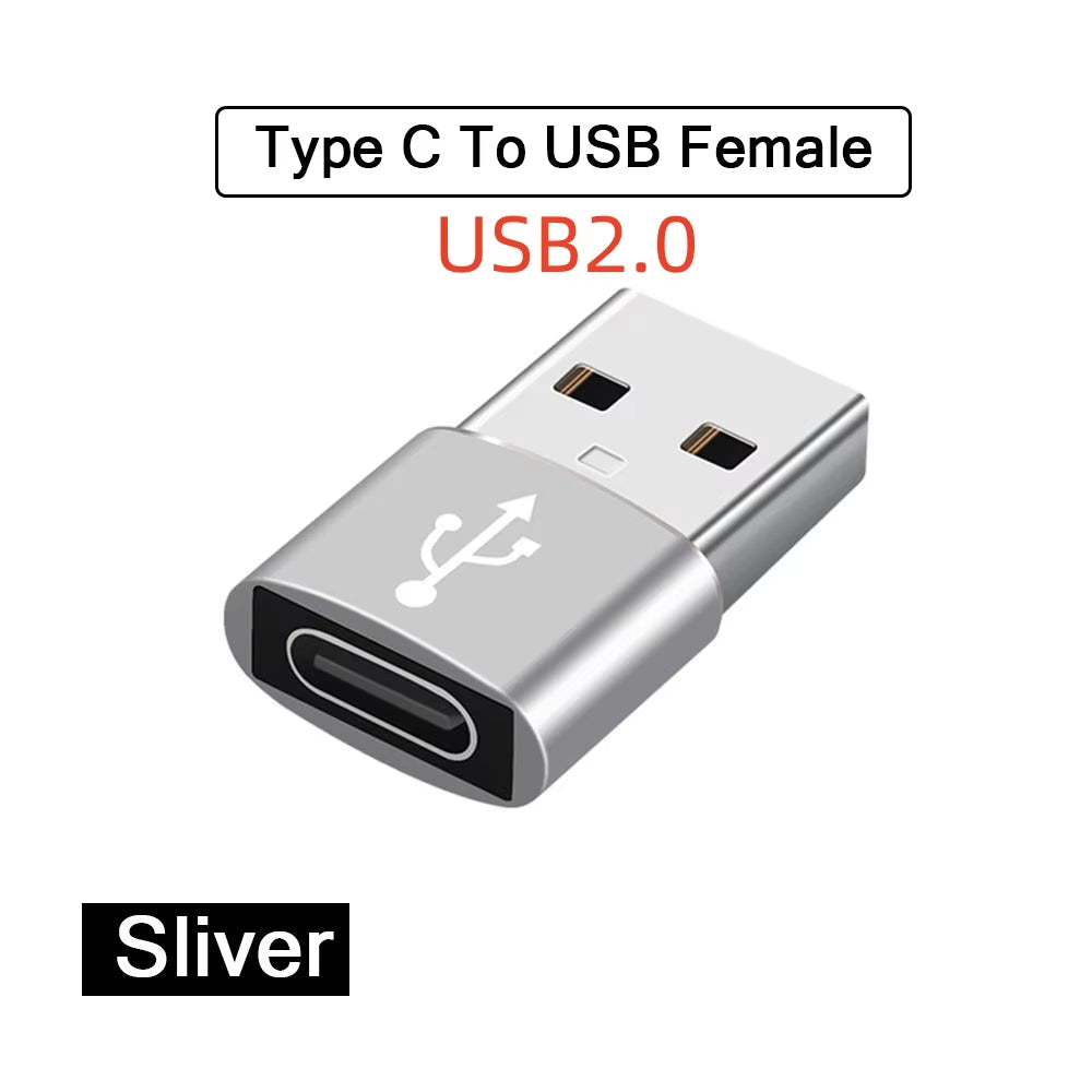 2PCS USB 3.0 to Type C OTG Charger Adapter Connector Type-C to USB Male to Type-C Adapt Converter for PC Macbook Car USB Ipad