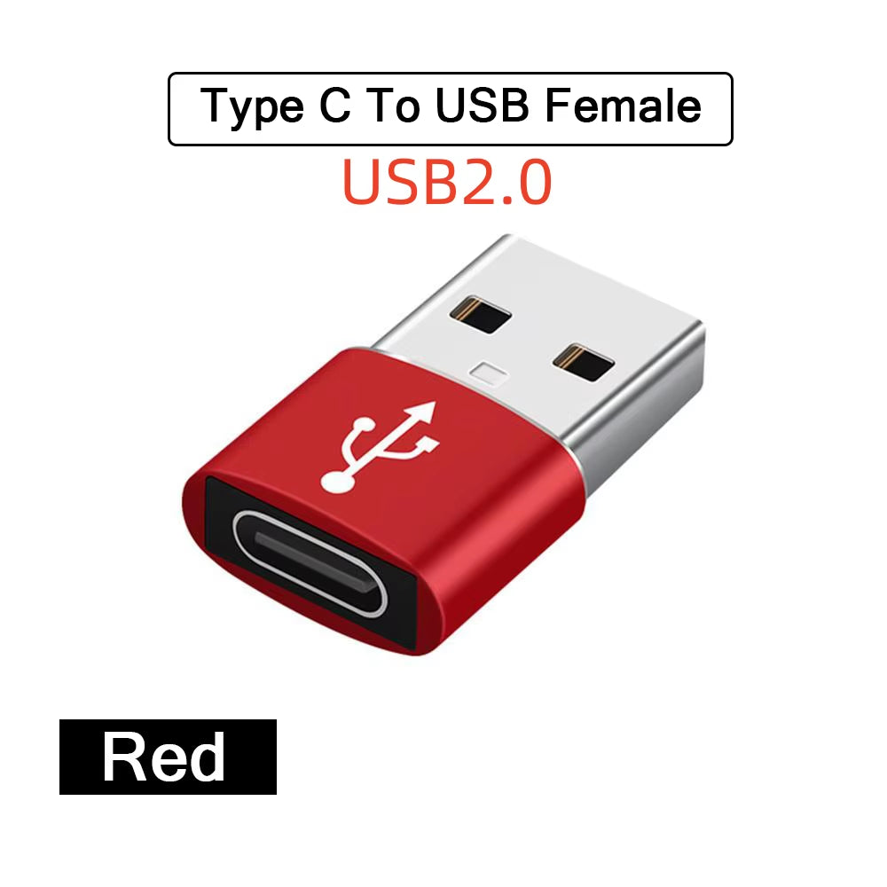 2PCS USB 3.0 to Type C OTG Charger Adapter Connector Type-C to USB Male to Type-C Adapt Converter for PC Macbook Car USB Ipad