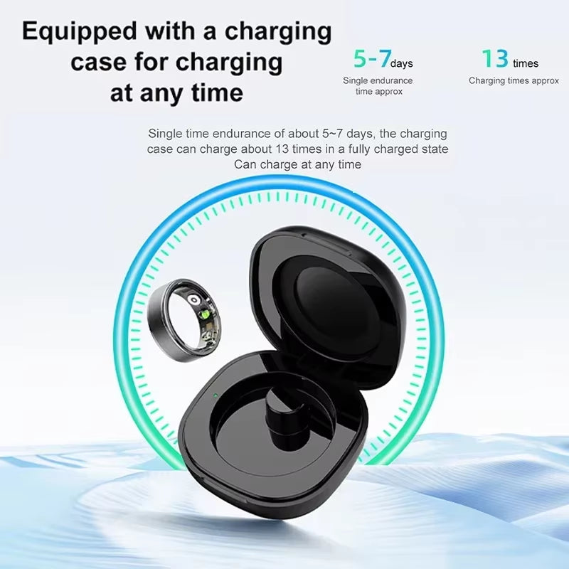 R03 Smart Ring Sleep Health Monitoring IP68 & 3ATM Waterproof Multi Sports for IOS and Android Men Women Smart Ring