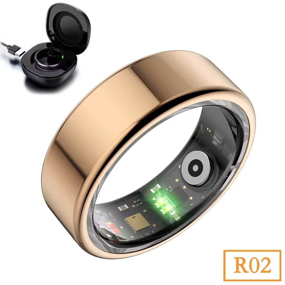 R03 Smart Ring Sleep Health Monitoring IP68 & 3ATM Waterproof Multi Sports for IOS and Android Men Women Smart Ring