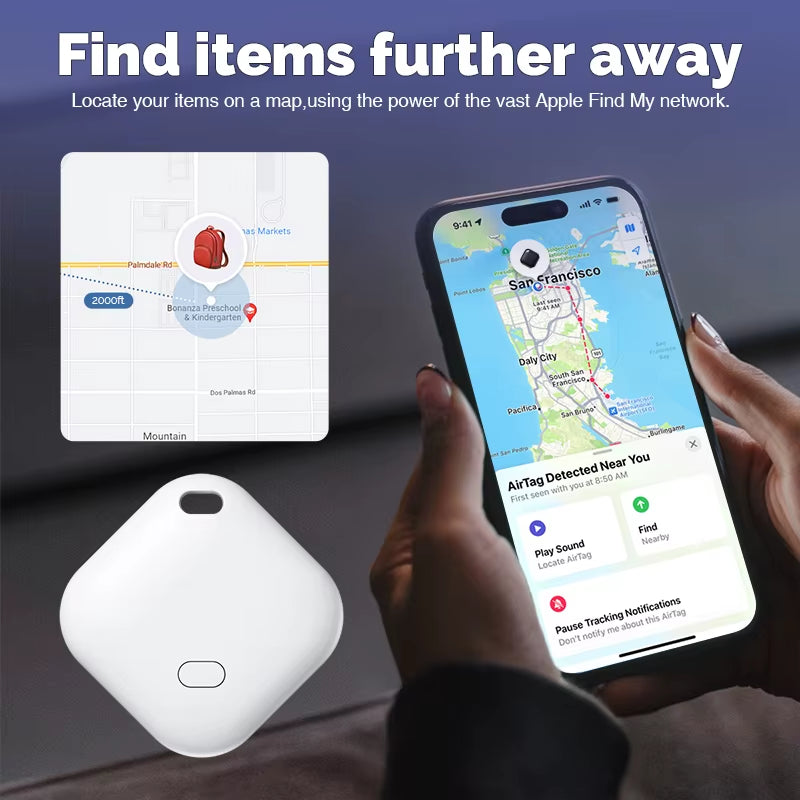 Smart Bluetooth GPS Tracker Work with Apple Find My APP Itag anti Lost Reminder Device MFI Rated Locator Car Key Pet Kids Finder