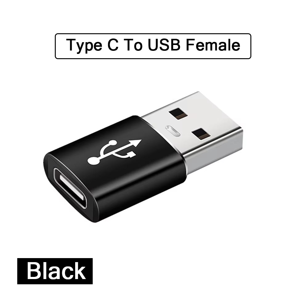 2PCS USB 3.0 to Type C OTG Charger Adapter Connector Type-C to USB Male to Type-C Adapt Converter for PC Macbook Car USB Ipad