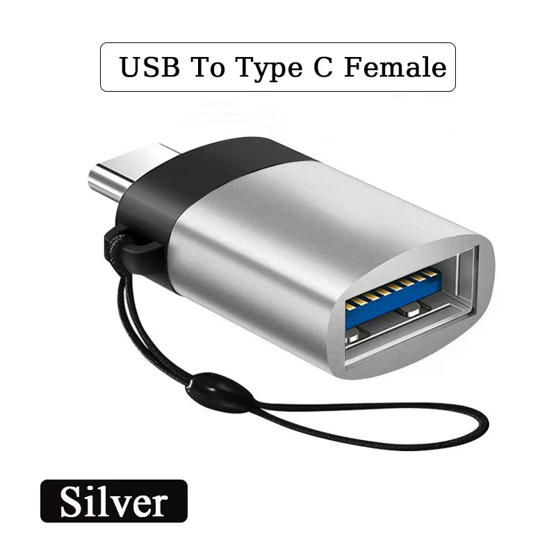 2PCS USB 3.0 to Type C OTG Charger Adapter Connector Type-C to USB Male to Type-C Adapt Converter for PC Macbook Car USB Ipad