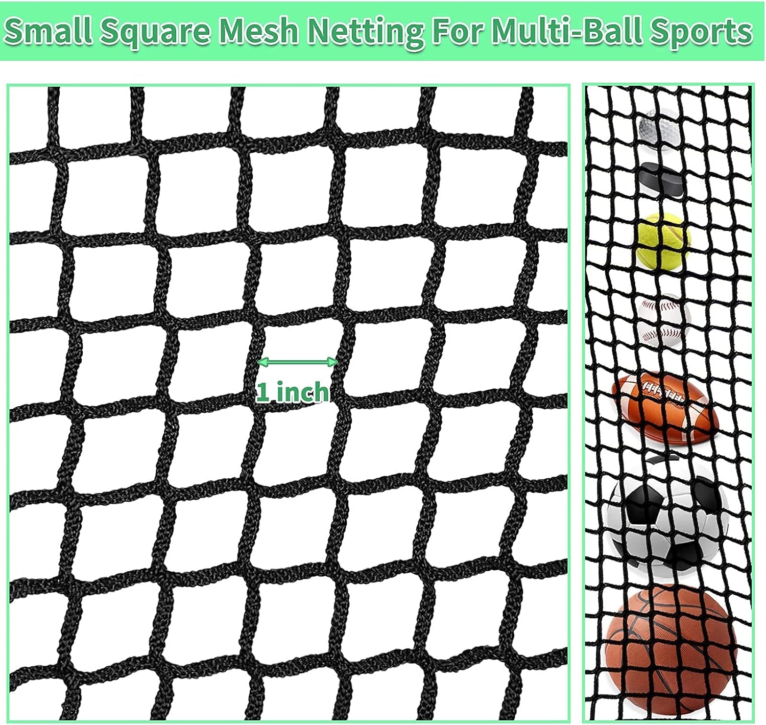 Golf Practice Net Golf Ball Hitting Netting,Heavy Duty Nylon Golf Sports Netting Barrier Nets 10X10Ft/10X15Ft/10X20Ft…