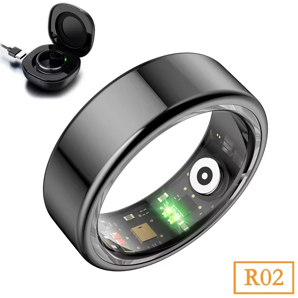 R03 Smart Ring Sleep Health Monitoring IP68 & 3ATM Waterproof Multi Sports for IOS and Android Men Women Smart Ring