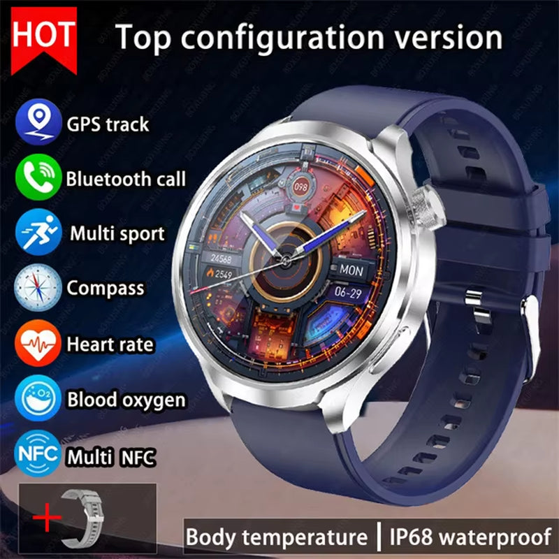 2024 New for HUAWEI Outdoor Sports Smart Watch Men AMOLED Screen NFC GPS Compass Heart Rate Waterproof Bluetooth Call Smartwatch